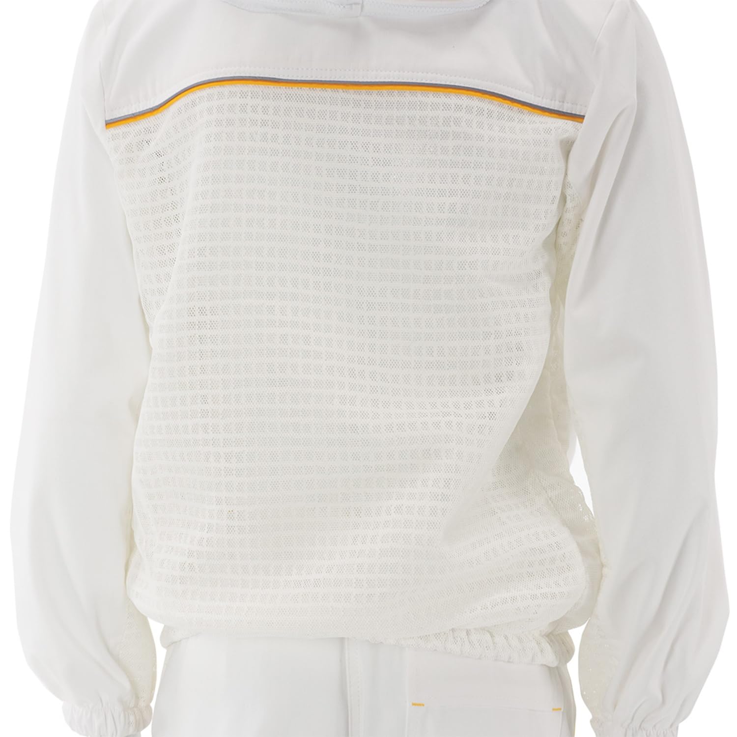 LYSON Imkerjacke Imkerbluse mit Hut Professionelle Imkerbekleidung Imkerbekleidung aus Mesh und Baumwolle Imkerjacke mit Reißverschluss Schutzjacke Imkerei Bienen Weiß Größe M