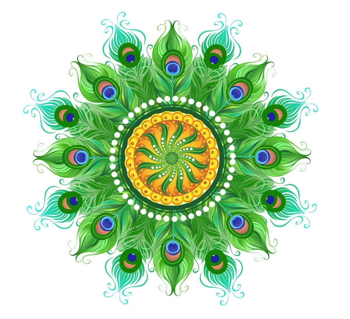 DecorVilla Pvc Vinyl Self Adhesive Floral Diwali Decorative Natural Looking Wall Sticker For Door Entrance Floor Pooja Room, 15X15 Inch, Green, Pack Of 1 (B0BF9L4C36) Amazon Price History, Amazon Price Tracker