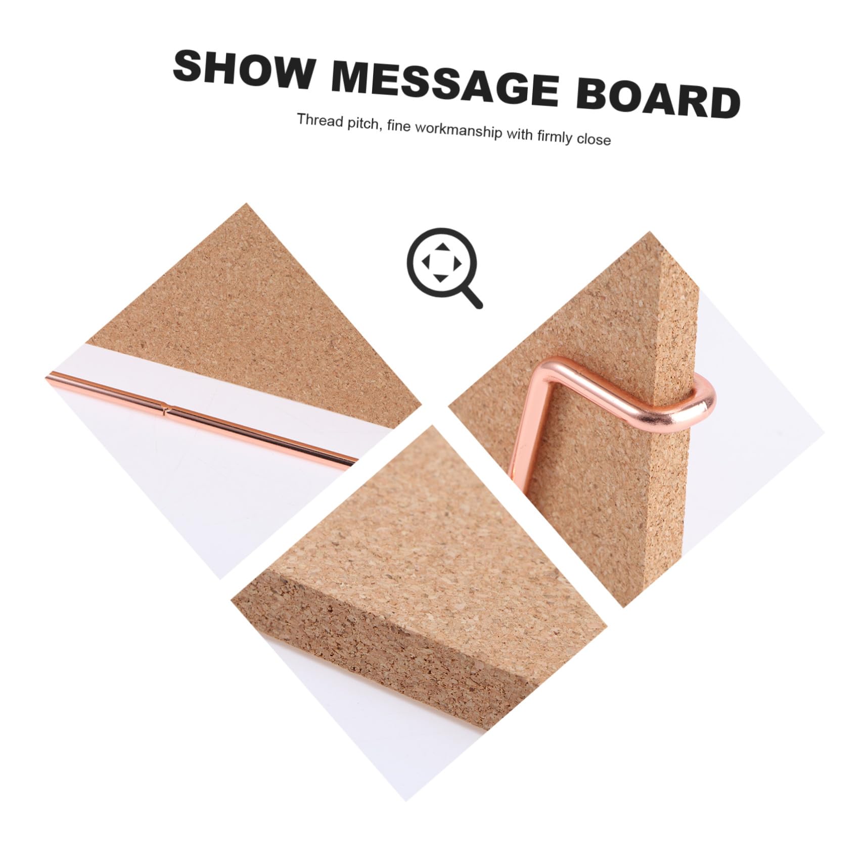 Ipetboom Bacheca Sughero da Parete e Scrivania con Base Rosa Oro Memo Board in Legno con Puntine per Casa e Ufficio Lavagna per Appunti e Messaggi Multifunzione Decorazione per Ambienti di