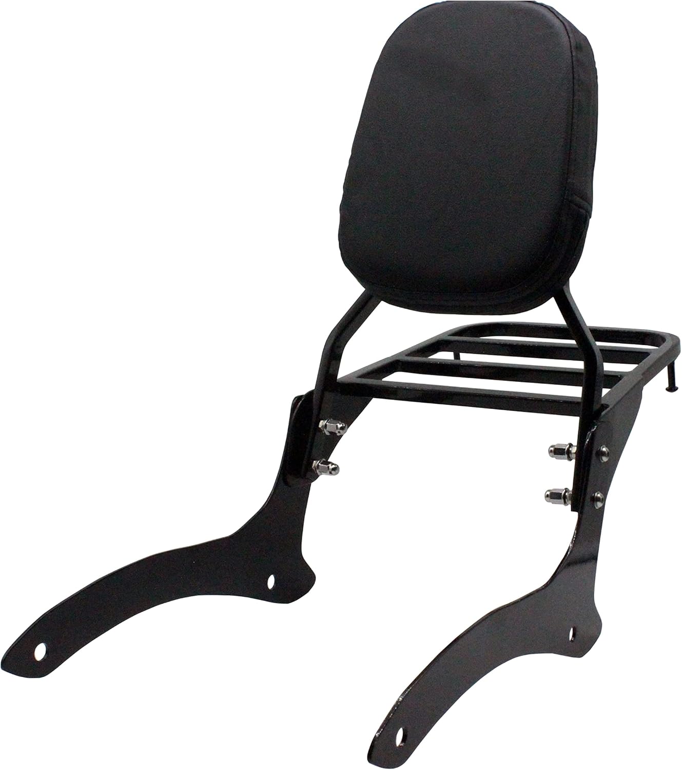 YHMOTO Sissy Bar Backrest + Luggage Rack Combo Fits for 2000-2011 Yamaha V-Star XVS 1100 Classic Dragstar XVS 1100 Classic (Chrome)