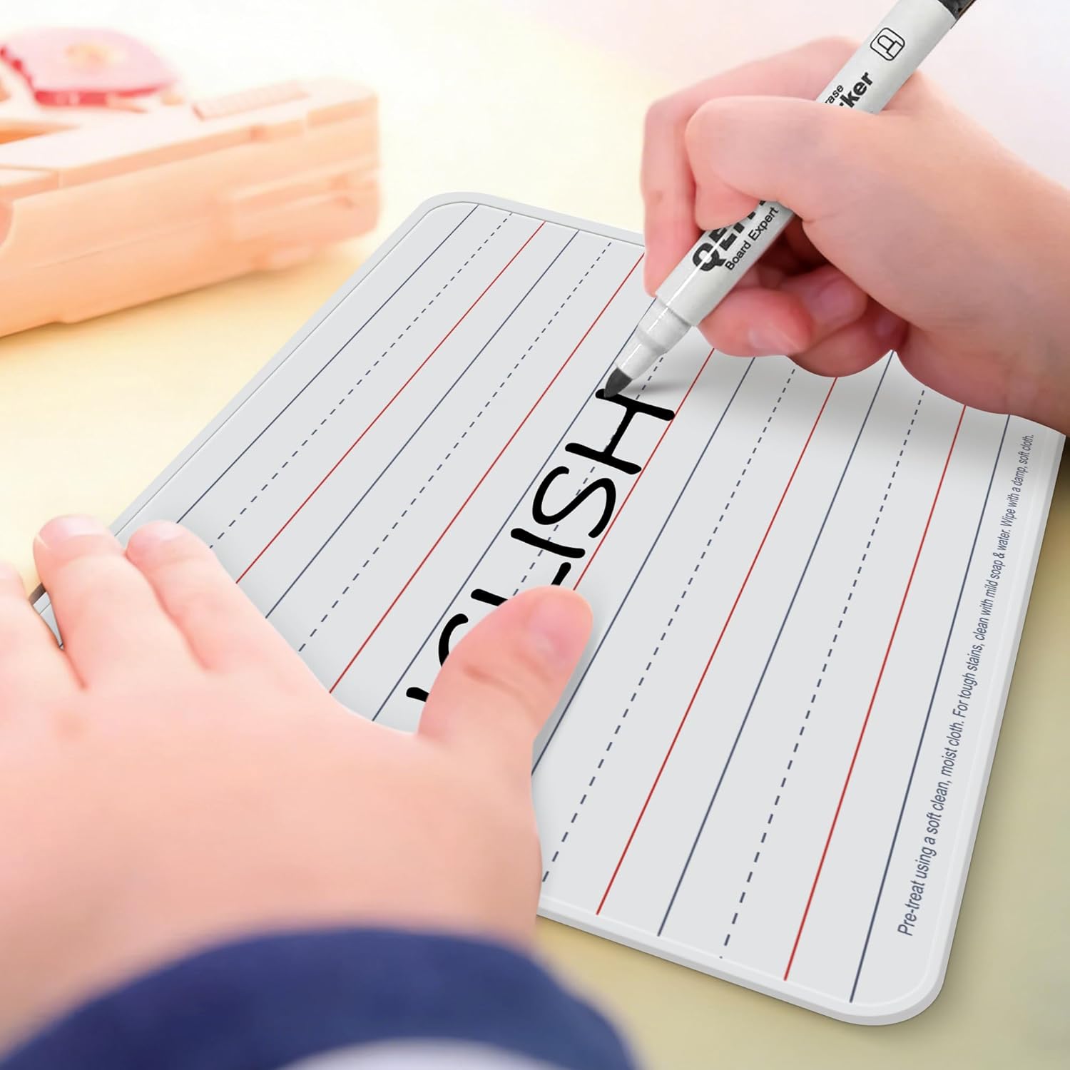 Magnetic Dry Erase Boards, 6 Pack 9”x12” Double Sided Portable Personal Small Whiteboards with Lines, Include 6 Markers, 6 Erasers, 6 X 52 Foam Letters for Kids, Students, Teachers Classroom School