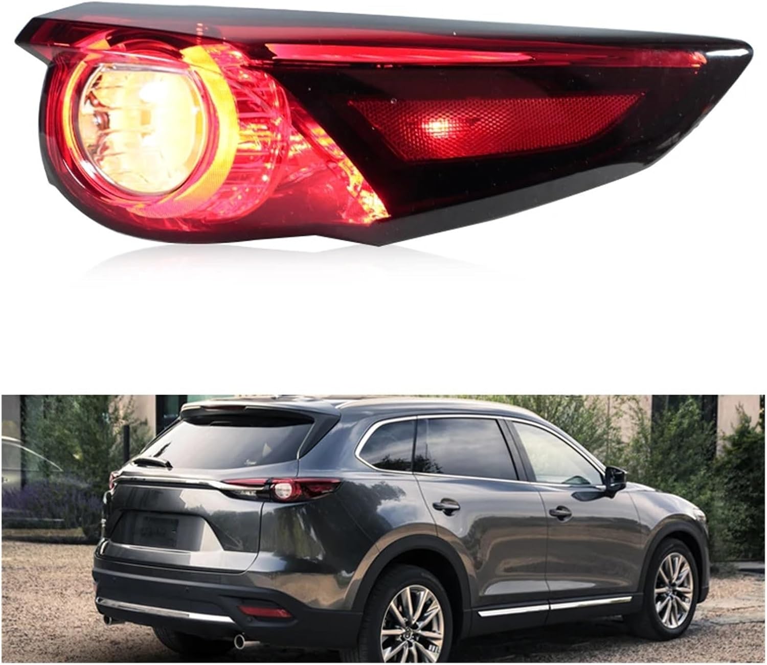 For Mazda CX-9 CX9 US Version 2016-2023 Tail Lights Car LED Rear Lamp Reversing Lamp Stop Brake Lamp Turn Signal Lamp(Only 1 Left)