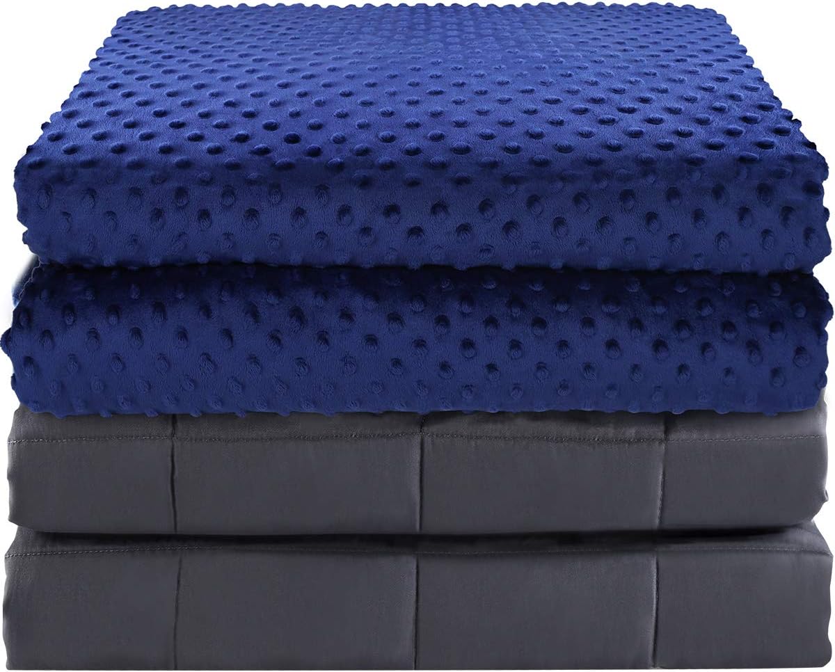 TomCare Weighted Blanket & Removable Duvet Cover (60”x80