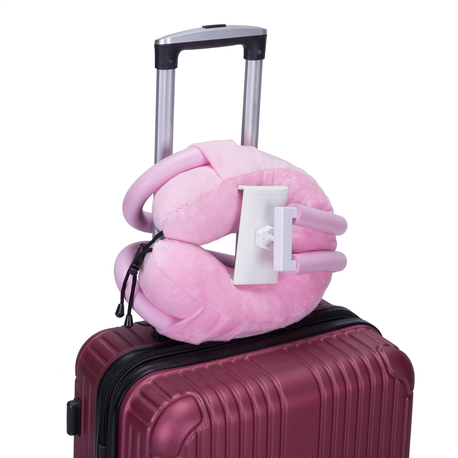 Supporto per cellulare con cuscino cervicale, design regolabile 2 in 1, rotazione a 360 gradi, comodo supporto per ridurre l'affaticamento del collo, ideale per casa e viaggio