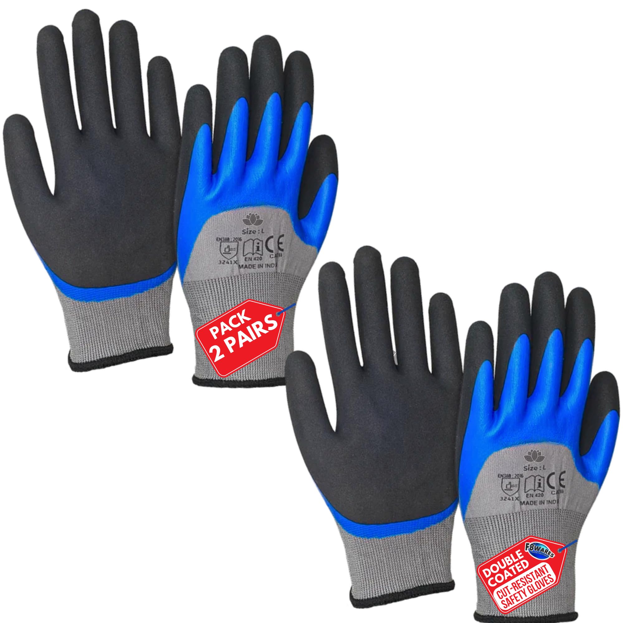 See full amazon price history chart for F8WARES 2 Pairs Safety Gloves for Men Industrial - Cut Resistant Gloves for Cleaning, Cooking Gloves for Kitchen, Gardening, Mechanical Work, Construction - Industrial Gloves for Men & Working Gloves F8WARES 2 Pairs Safety Gloves for Men Industrial - Cut Resistant Gloves for Cleaning, Cooking Gloves for Kitchen, Gardening, Mechanical Work, Construction - Industrial Gloves for Men & Working Gloves (B0CPFB9T9S) Amazon Price History, Amazon Price Tracker