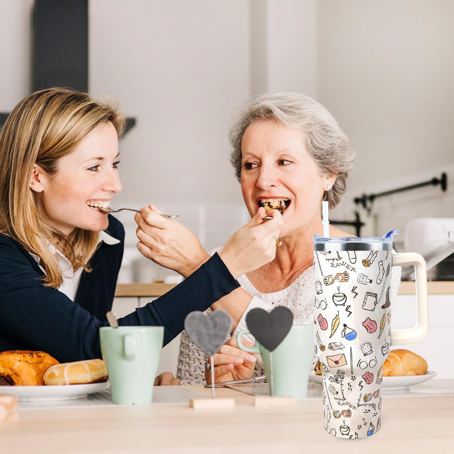 40 oz Tumbler with Handle and Straw Lid Leak Proof - 40 oz Insulated Tumbler for Christmas Birthday Gifts for Women Friend Daughter - Image 7