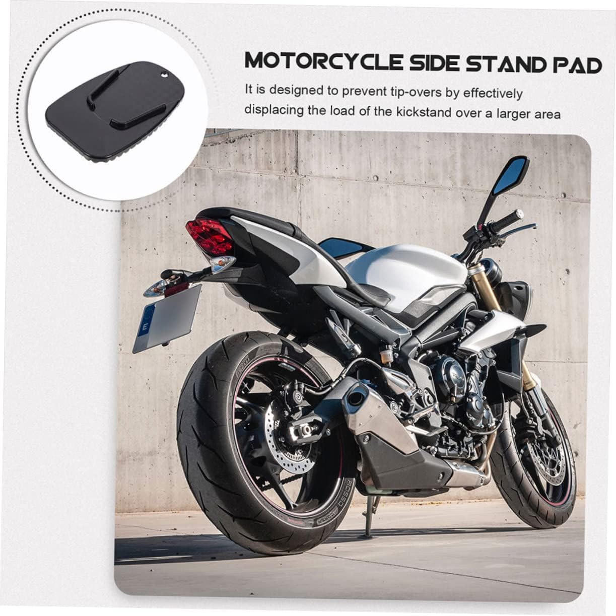 PRETYZOOM 8pcs Motorcycle Kickstand Pads Pad for Motorcycle Parking Stand Kickstand Side Stand