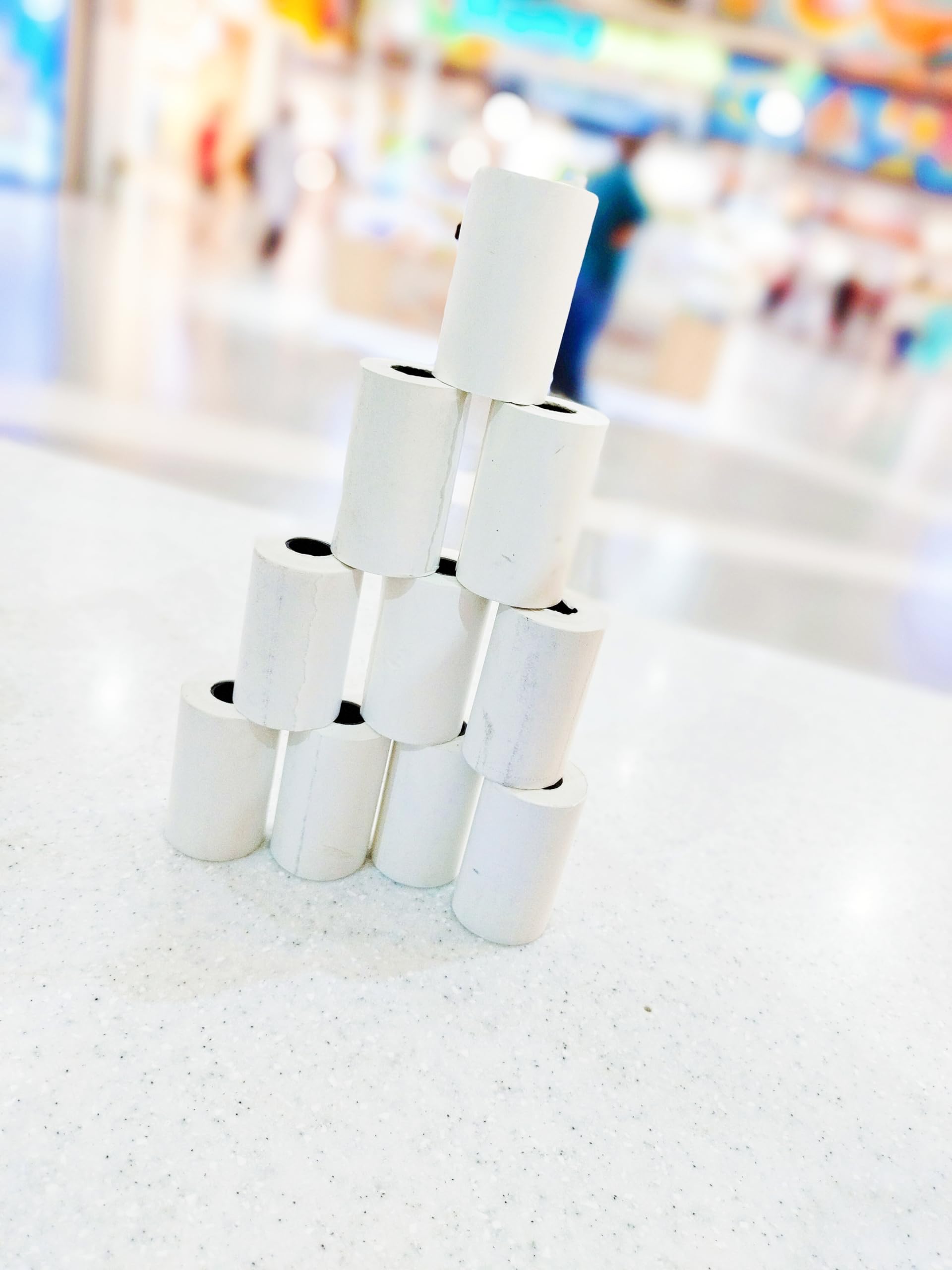 Pos Paper Supplier [10 rolls] 57mm thermal paper roll x 15 mtr (57mm Width x 15 mtr Length) Better Quality Paper Roll With 55 GSM Thickness