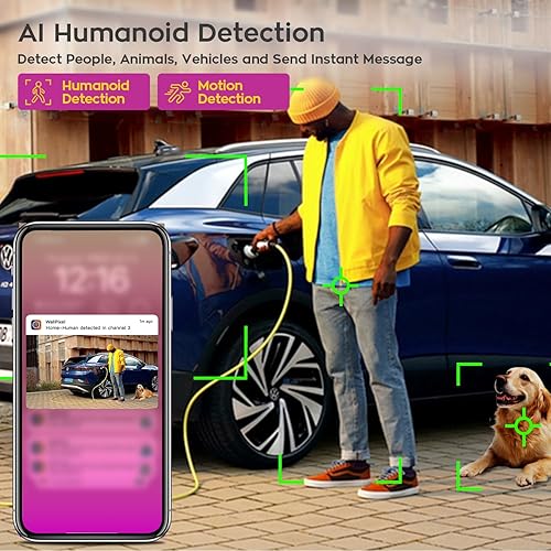Miniatura 7 de xmartO AI Tracking Techo CAM 2K HD Metal Dome PTZ Cámara de seguridad inalámbrica con seguimiento automático, audio bidireccional y visión nocturna
