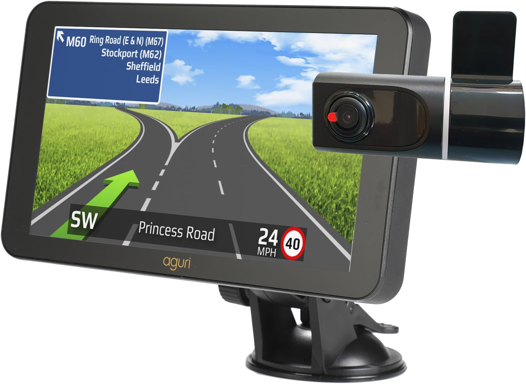 Aguri Motorhome & Caravan RV760 motorhome and caravan sat nav with remote high definition dash