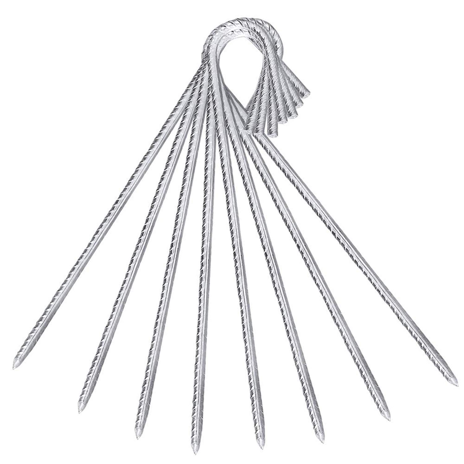 Buy ERYTLLY Rebar Stakes J Hook Heavy Duty Galvanized Metal Stakes for