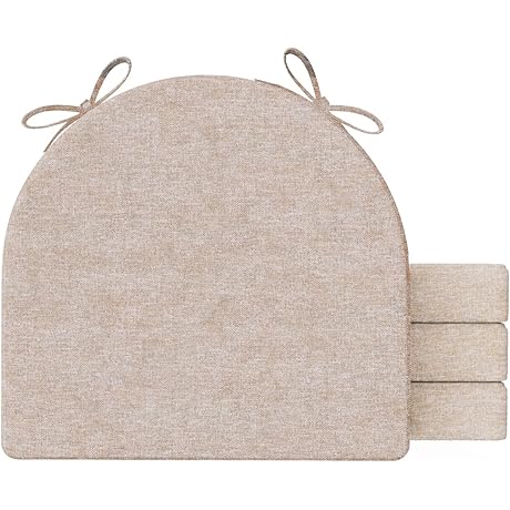 AAAAcessories U-Shaped Dining Chair Cushions Offer Optimal Comfort with 2" Thickness and...