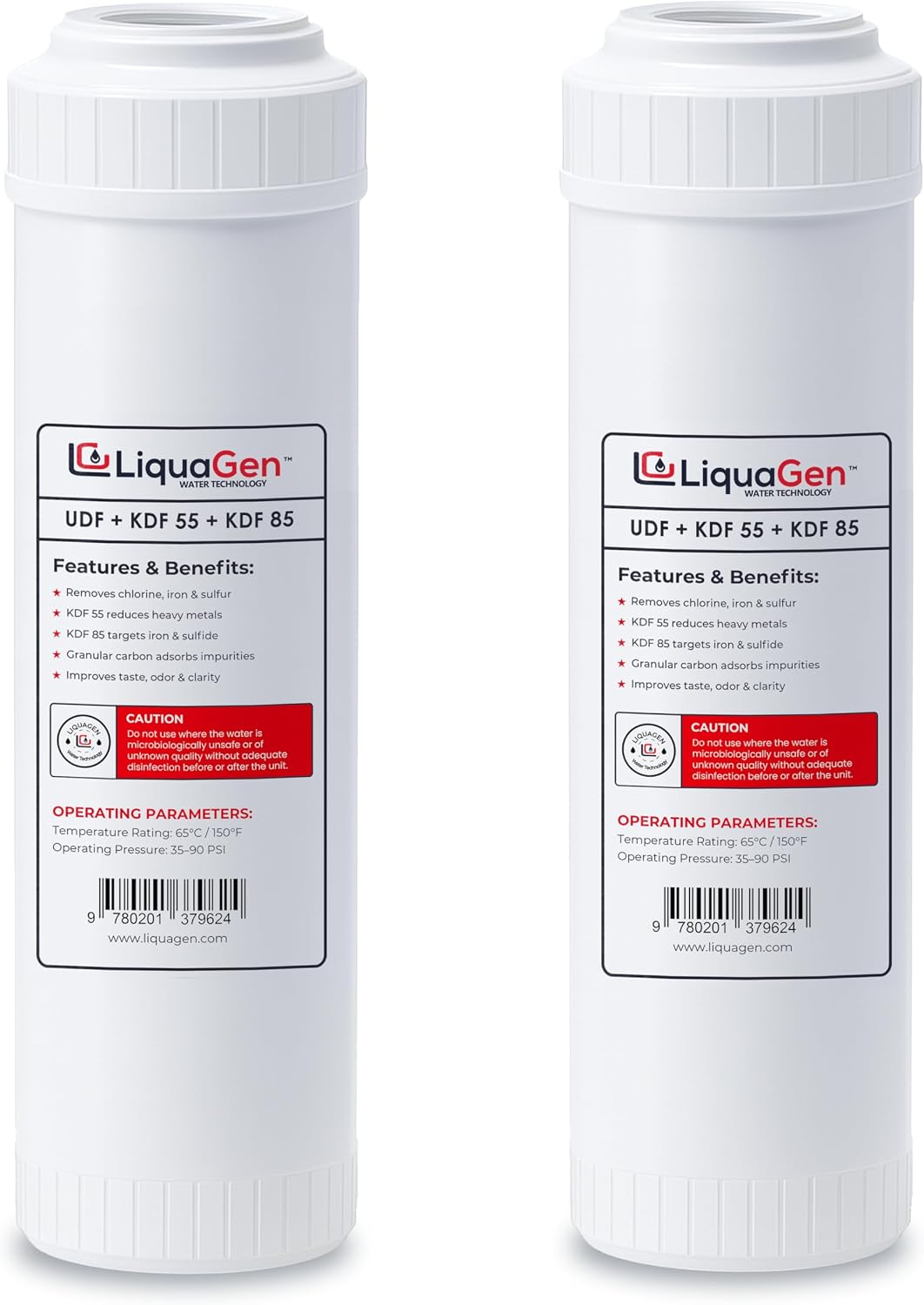 Amazon.com: LiquaGen Coconut Carbon GAC + KDF-55 & KDF-85 Water Filter ...
