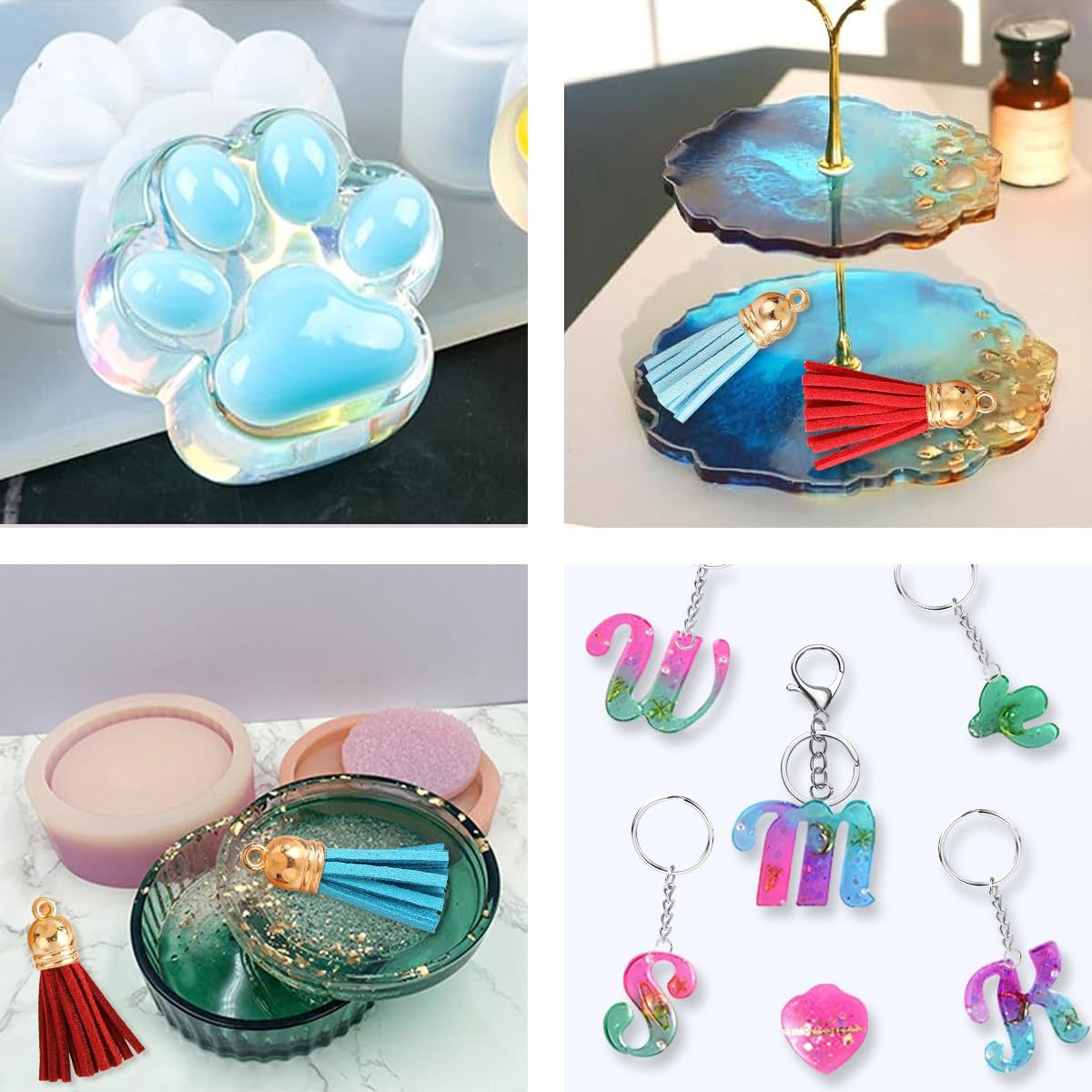 Kit Resina Epossidica SUNXBUK 408ml Con Stampini Alfabeto - Per Gioielli Fai Da Te - Foto 2