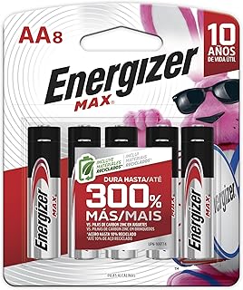 Eveready Energizer Max Alkaline AAA Batteries 8 ea, Silver (E92MP-8)