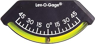 Sun Company Lev-o-Gage 201-F Inclinometer | USA-Made Off-Road Level Gauge for Jeep, Truck, RV, Boat - Shatterproof Tilt Meter