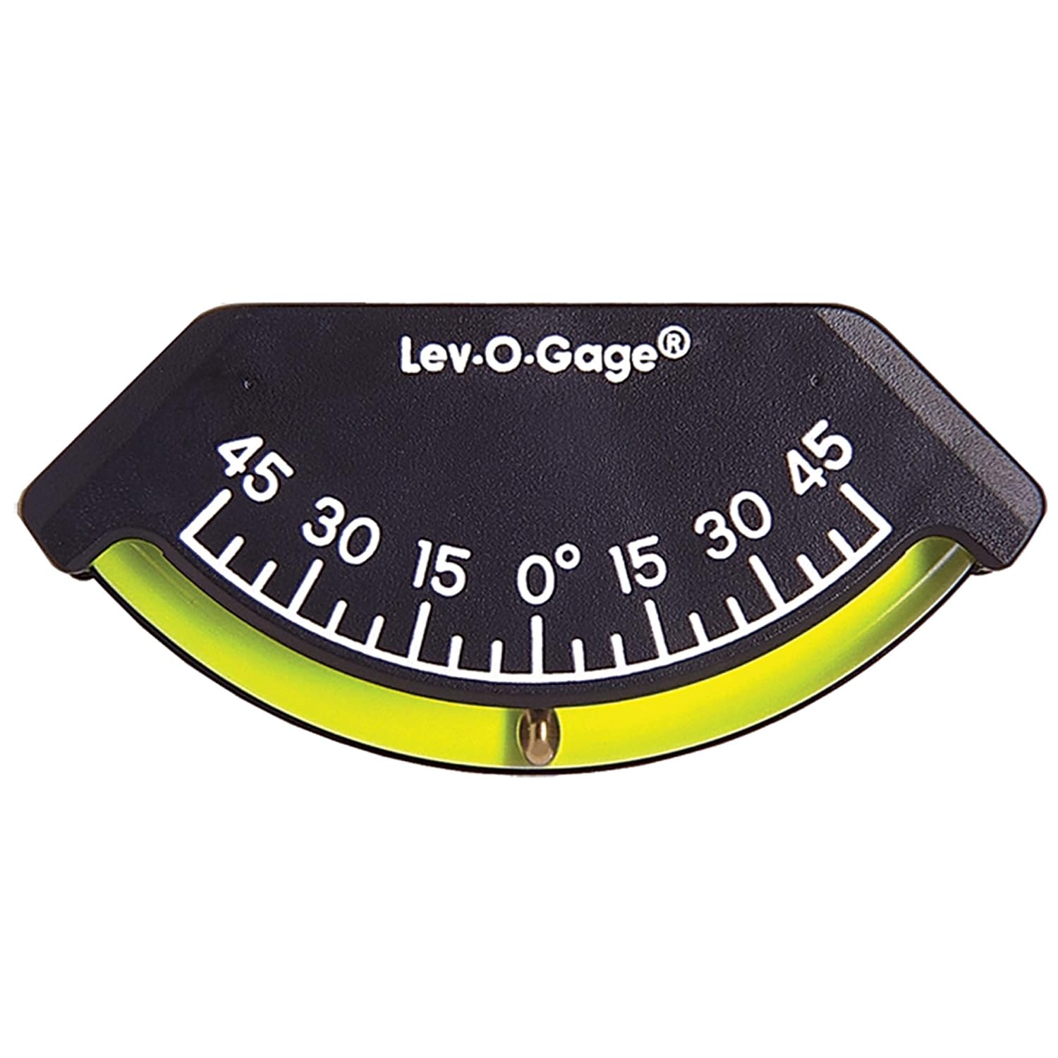 Sun Company Lev-o-Gage 201-F Inclinometer | USA-Made Off-Road Level Gauge for Jeep, Truck, RV, Boat - Shatterproof Tilt Meter