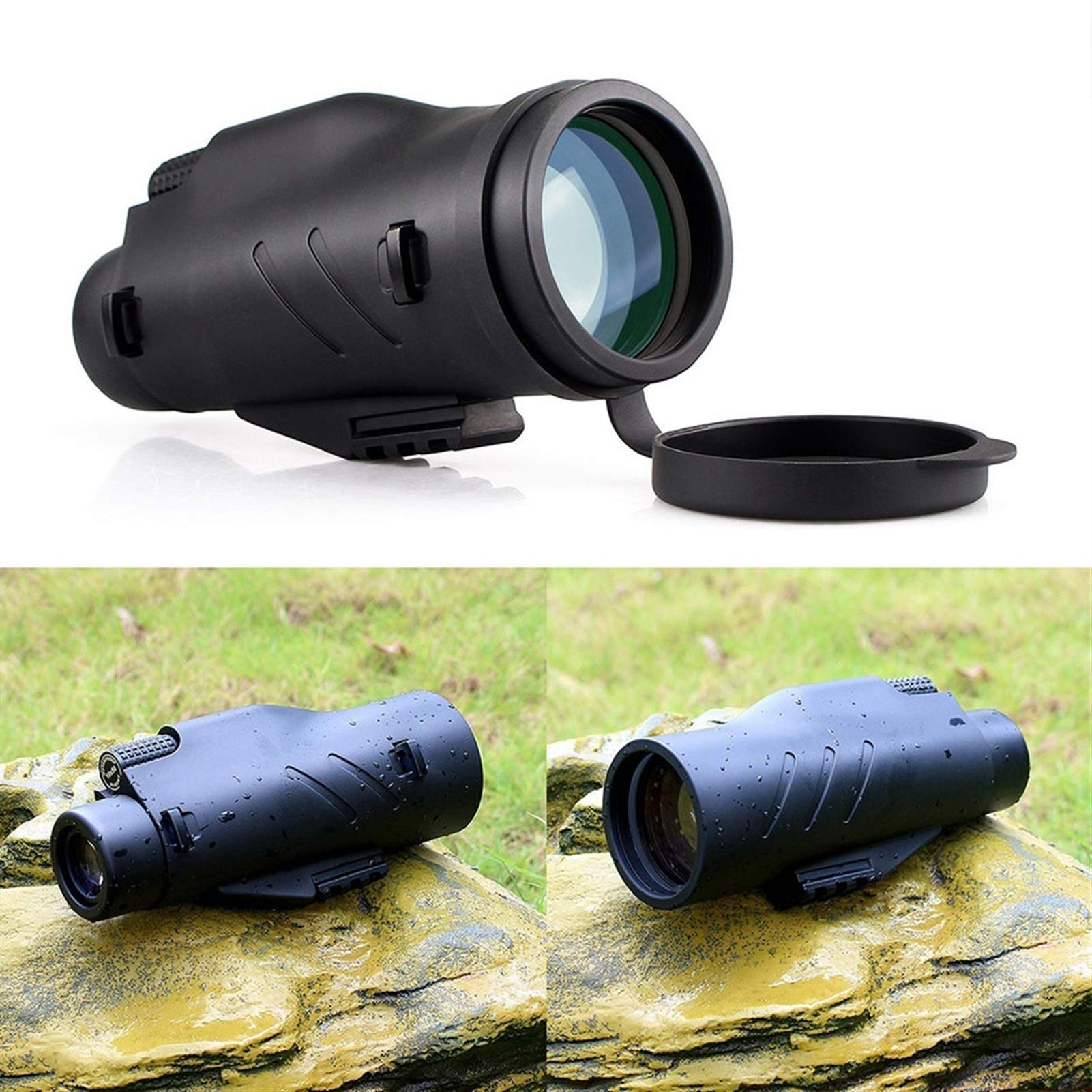 Monoculares para Adultos Alta Potencia, 10x50, Prisma BAK4, Impermeables, Banda Ancha y Multicapa, para Camping, Senderismo, observación Aves, Viajes al Aire Libre y Turismo.