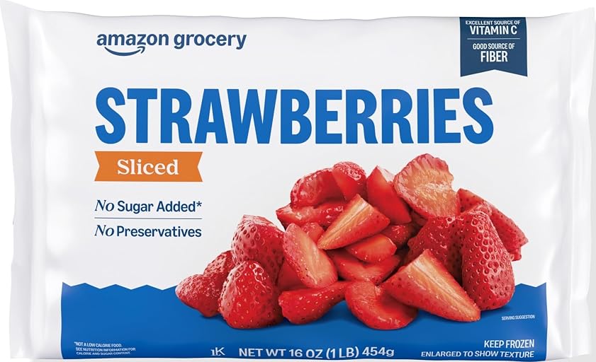 Amazon Grocery, Sliced Strawberries,16 Oz, Frozen (Previously Happy Belly, Packaging May Vary)