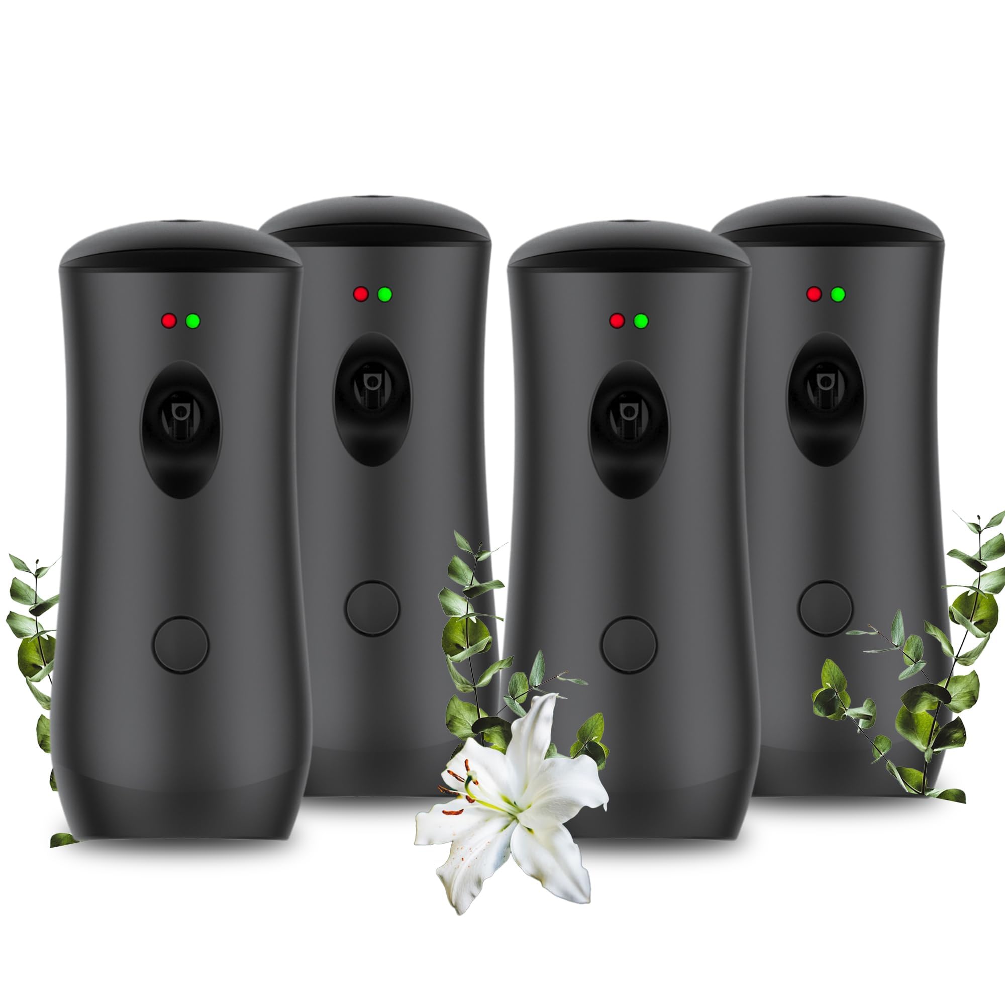 Photo 1 of (4-Pack) Auto Air Freshener Spray Dispenser Free Stand or Wall Mounted Automatic Aerosol Aroma Machines are Widely Used in Hotels, Bedrooms, Airports, Bathrooms, Offices, Commercial Places (Black 001)