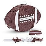 Birchio Football Pinata Bundle with a Blindfold and a Bat (16 x 10 x 4 Inches), Football Pinata for Boys, Perfect for Birthday Party, Sport Theme Party, Decoration