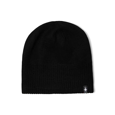 Smartwool Fleece Lined Beanie Knit Hats Black, Merino/Nylon/Polyester