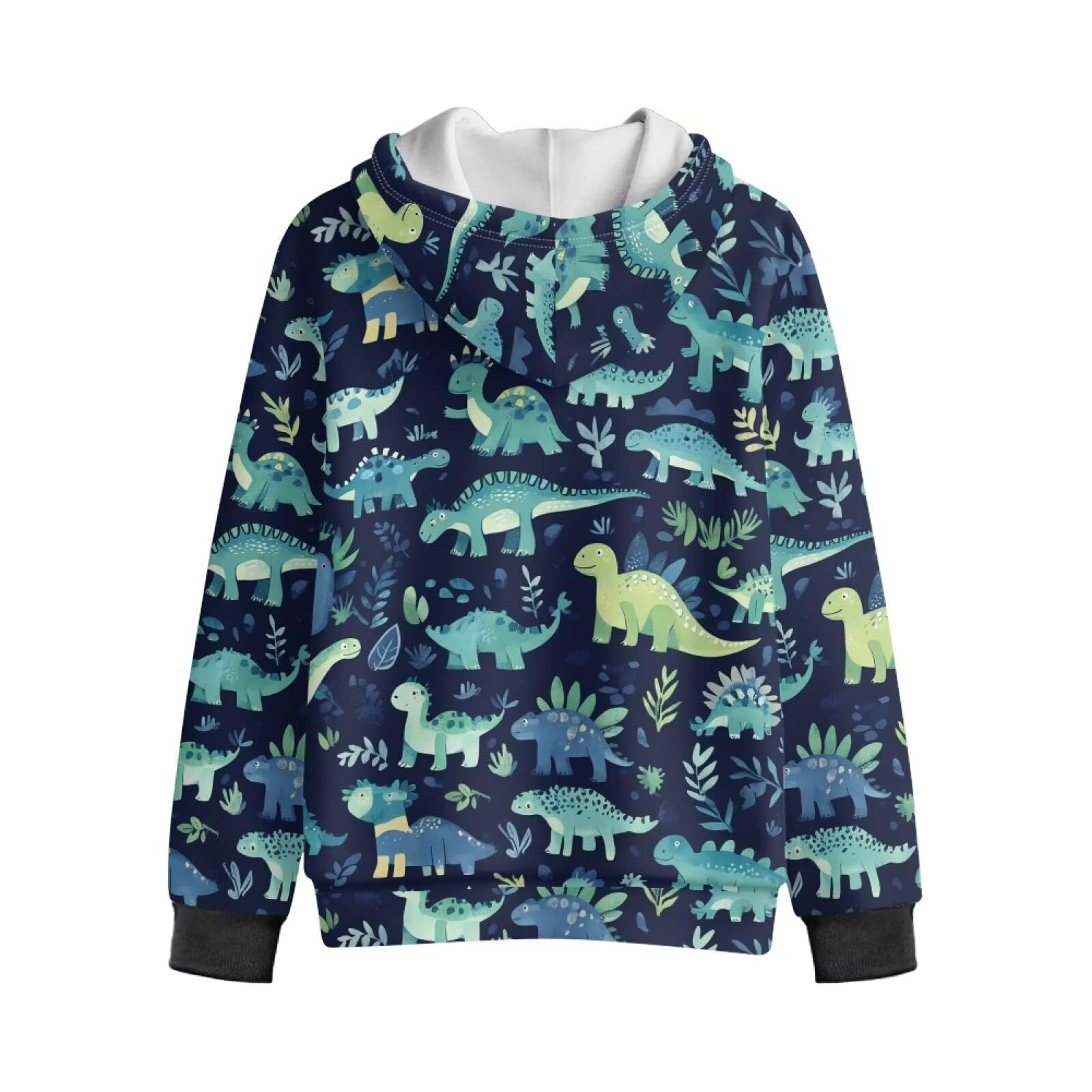 Kinder Kapuzenpullover mit durchgehendem Reißverschluss für Mädchen und Jungen, Größe 6–16