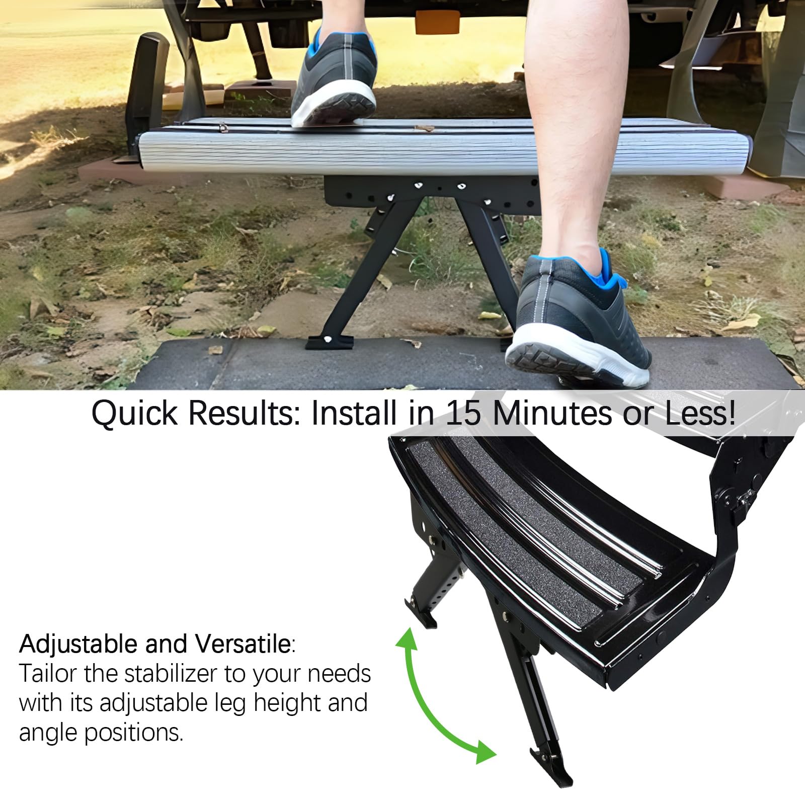 Snapklik.com : Tesmirror RV Step Stabilizer For Camper Steps RV Step ...