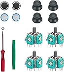 Replacement Thumbsticks Compatible with PlayStation 5 DualSense Wireless Controller, 3D Joystick Module Parts Analog Caps Compatible with Sony PS5 Controller 4pcs