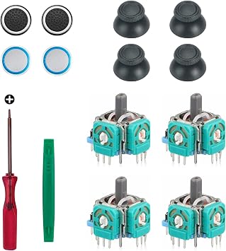 PS5 Controller Replacement Thumb Stick, 3D Joystick Module Parts Analog Cap Compatible with Sony PS5 Controller 4PC