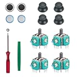 Replacement Thumbsticks Compatible with PlayStation 5 DualSense Wireless Controller, 3D Joystick Module Parts Analog Caps Compatible with Sony PS5 Controller 4pcs