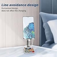 Vista 5 de Soporte plegable para teléfono de escritorio - Soporte de ángulo ajustable para iPhone y Samsung Smartphone