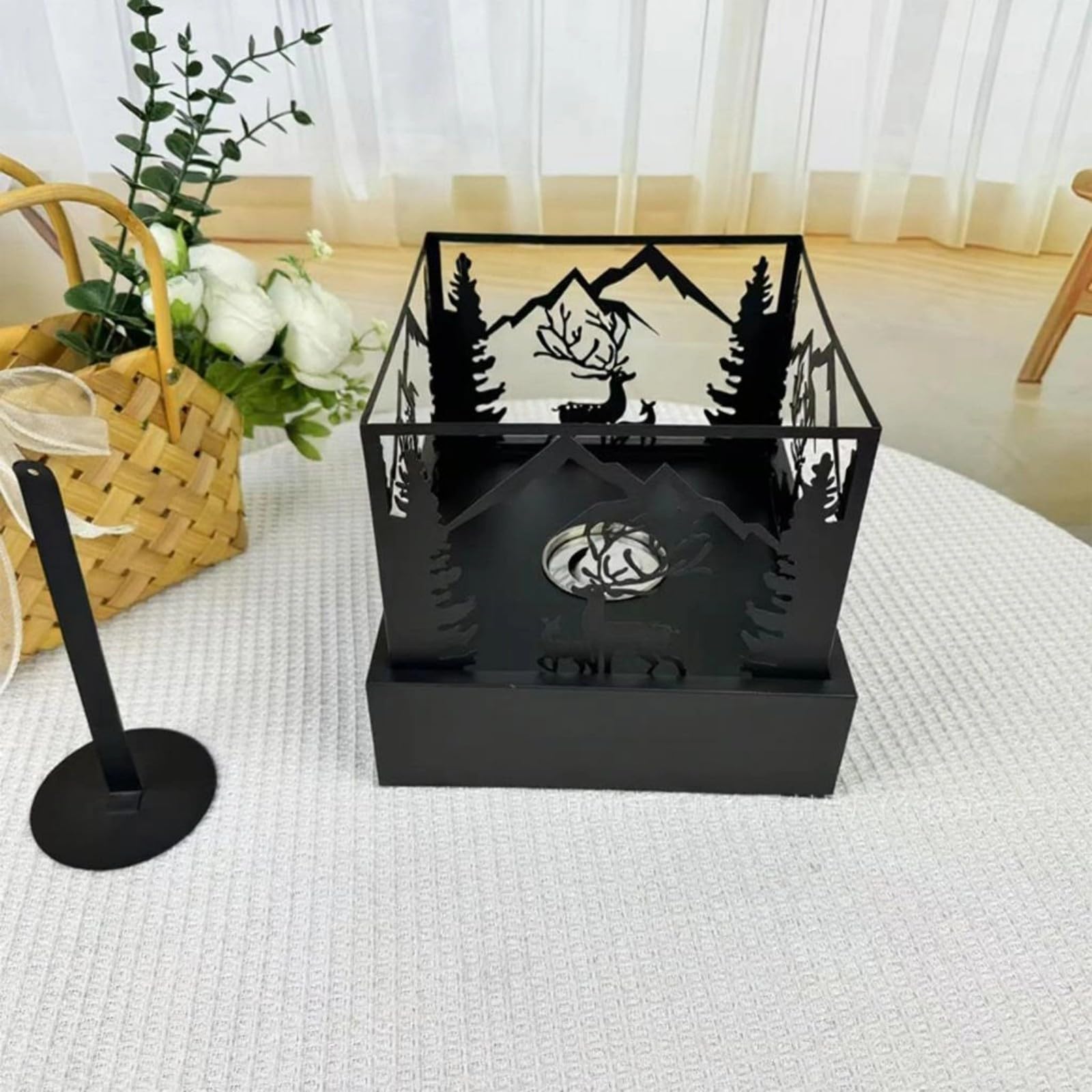 Calentador De Alcoholes Que Quema Llamas Diseño Compacto Metal Aparato Calefacción Interior Eficiente para Decoración para Sala Estar Estufa Alcoholes Moderna