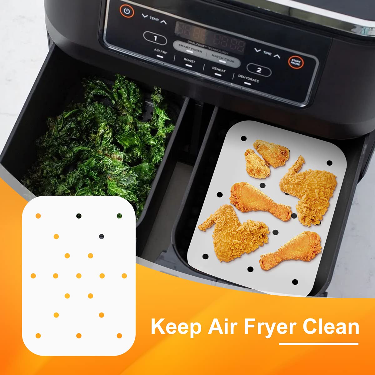 AIEVE Air Fryer Paper Accessories for Ninja Foodi Air Fryer including