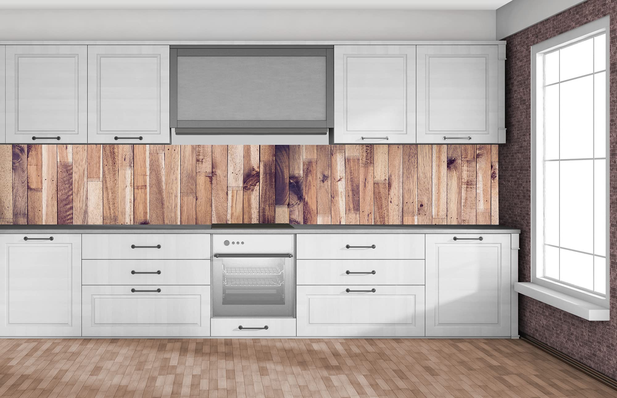 Zelfklevende keuken achterwand BONT VAN DE LUIPAARD 350 x 60 cm | Zelfklevende spatwand keukenfolie | Waterbestendige folie voor de keuken | PREMIUM KWALITEIT | Gemaakt in de EU