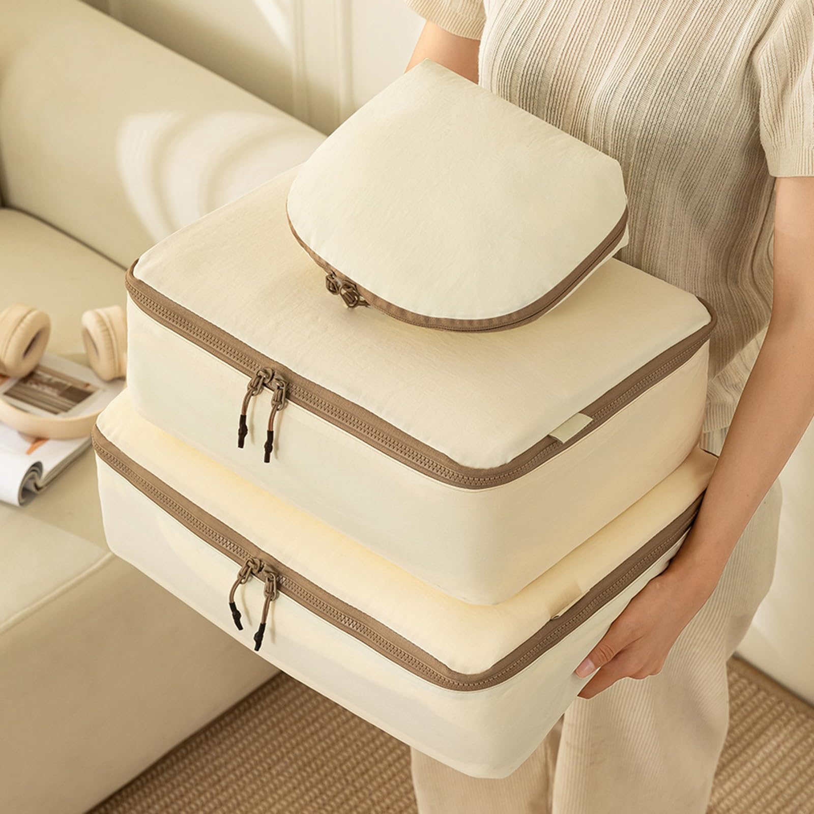 Risparmio di spazio Accessori da viaggio Pacchetti Borse Interbloccate Semplificando la gestione dei vestiti Borse da imballaggio per indumenti Organizzatori di viaggio tasca multipla per articoli da