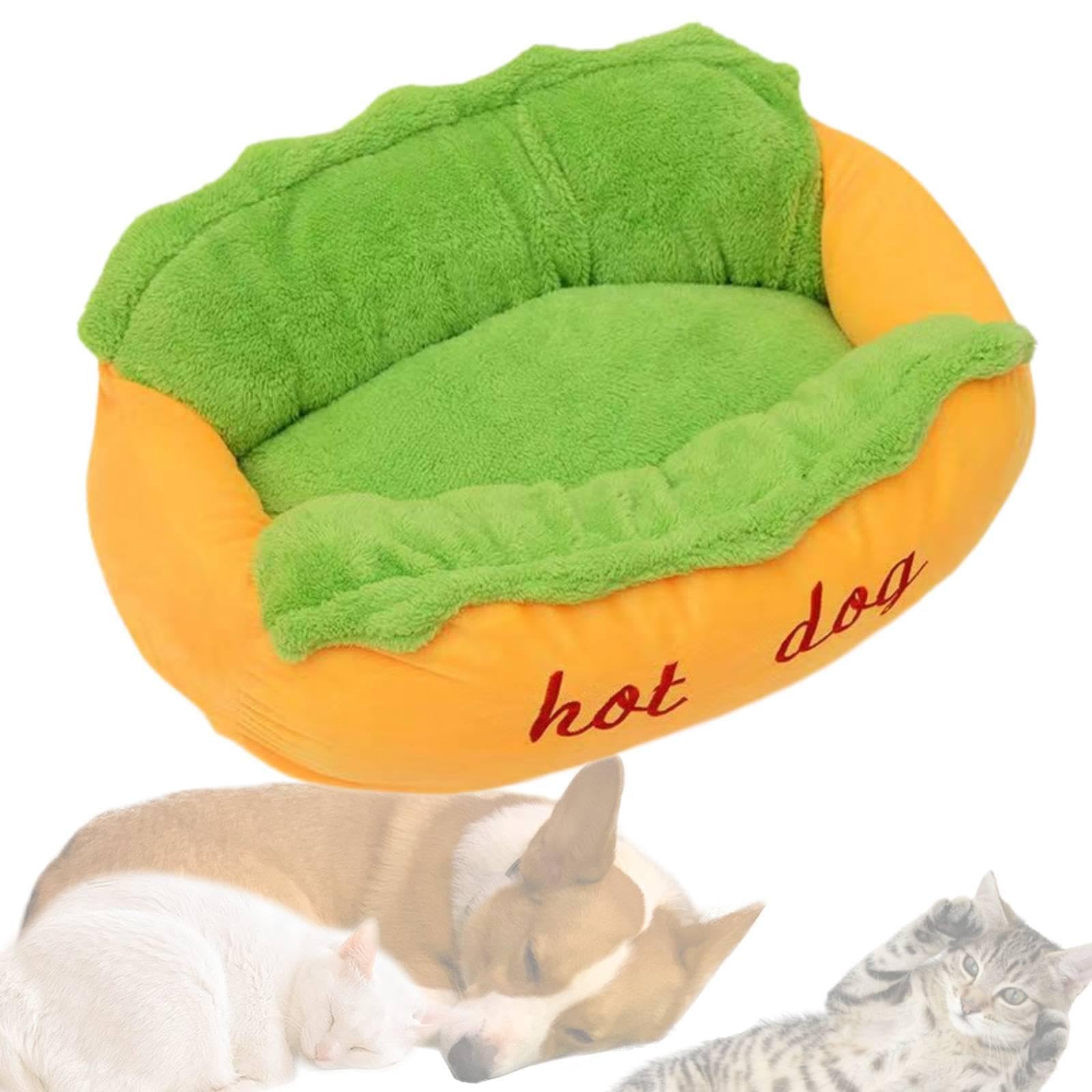 Cama para Gato Cama Mascota Cojín Perro Nido Gato Colchón con Felpa Corta Relleno Suave Lavable Adecuada para Sofás Rincones Transportines, M 55x45x21cm