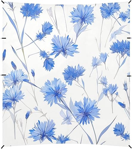 Miniatura 2 de Dreamy Light Blue Cornflowers Stable Beach Tent UPF50 Waterproof Large Sun Shelter with Sand Pockets for Camping, Fishing, Backyard Fun