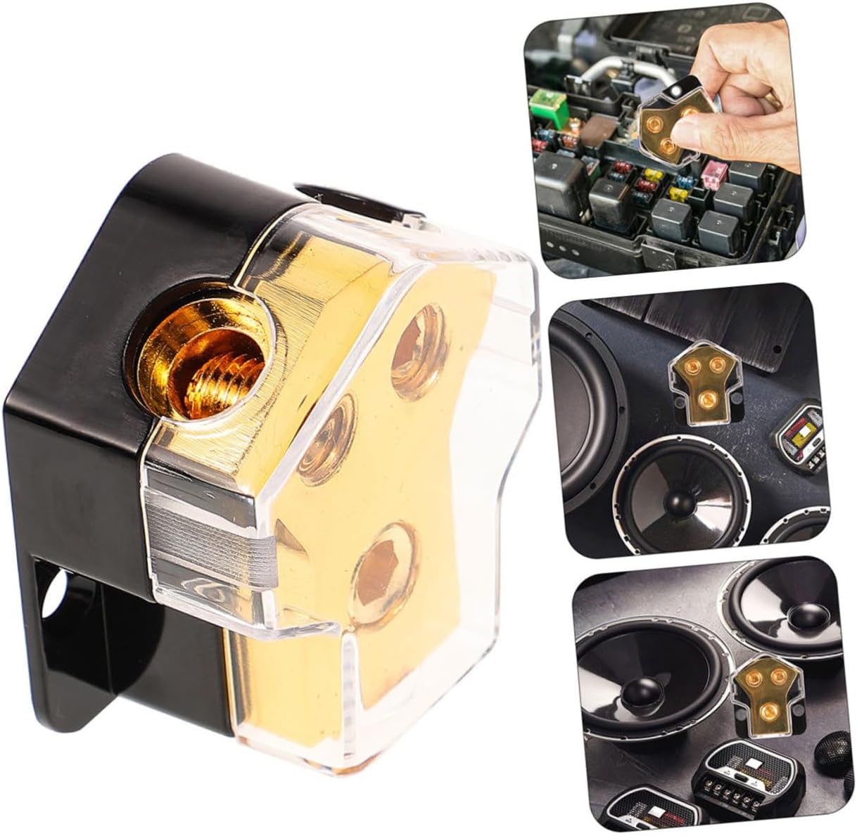 Vaguelly 2pcs Car Audio Power Splitter Distribution Connecting Blocks for Car Auto Amp Distribution Block