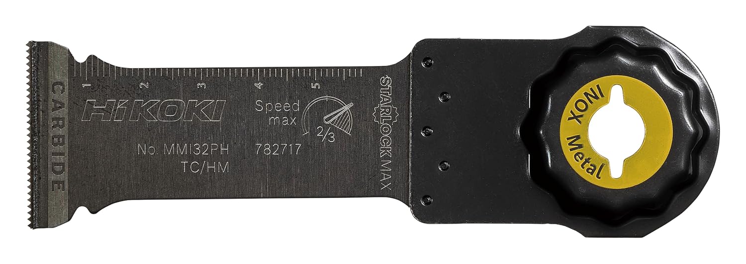 HiKOKI 0078-2717 Multi-Tool Blade MMI32PH Starlock Max Blade Width 1.3 x 2.8 inches (32 mm) x 2.8 inches (70 mm) for Stainless Steel and Metal