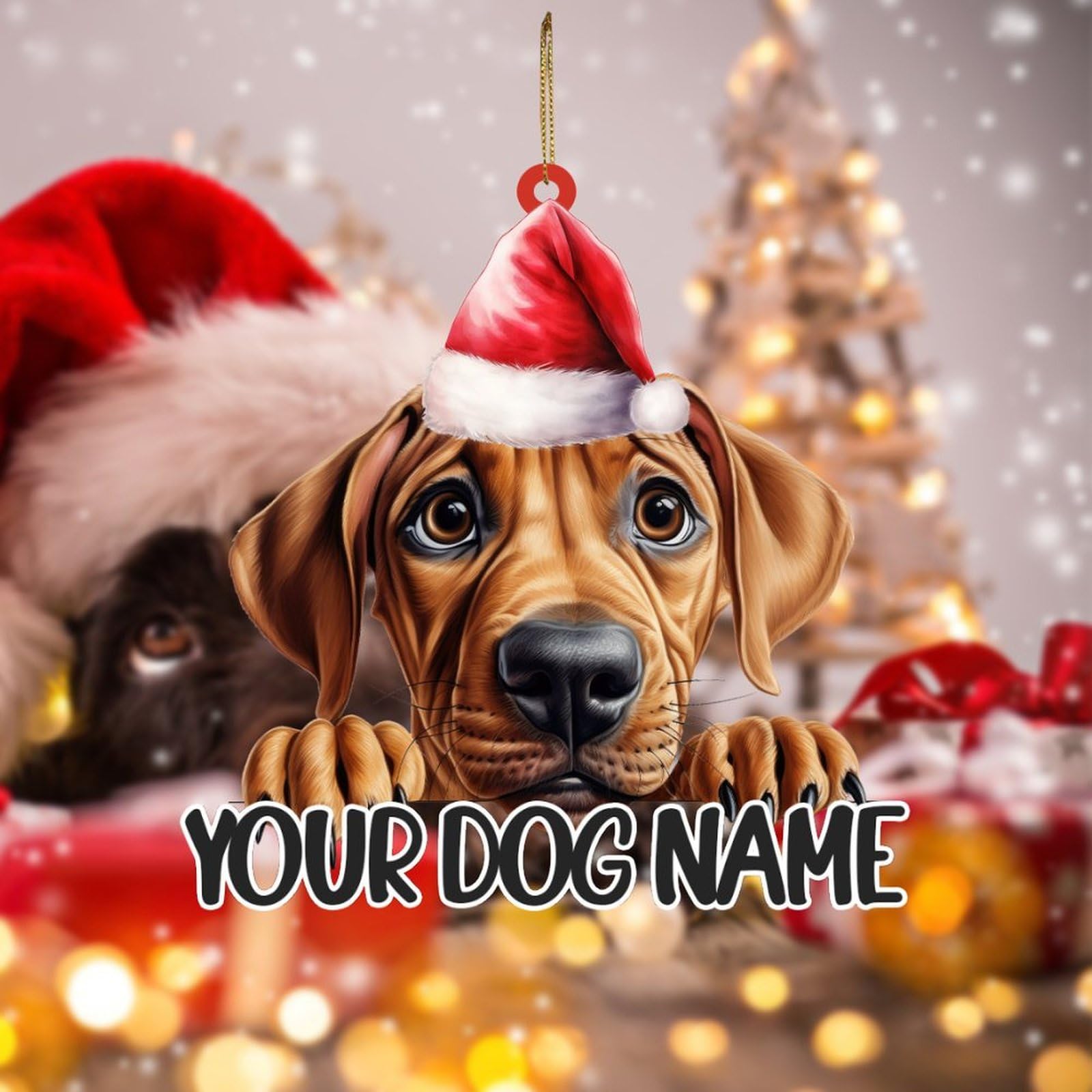 Christmas Rodesian Ridgeback Rhodesian Ridgeback Christmas Clipart Christmas Rhodesian Ridgeback