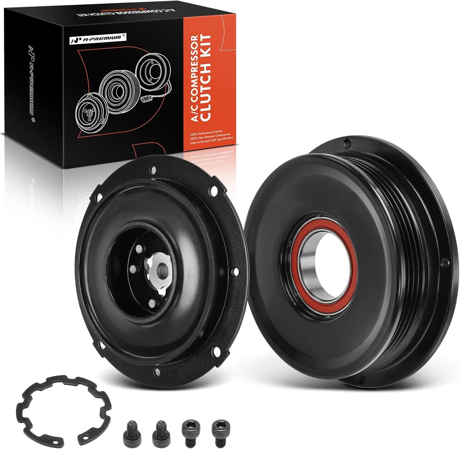 A-Premium Air Conditioner AC Compressor Clutch Kit Compatible with Toyota Camry 2009 2010 2011, 2.4L 2.5L