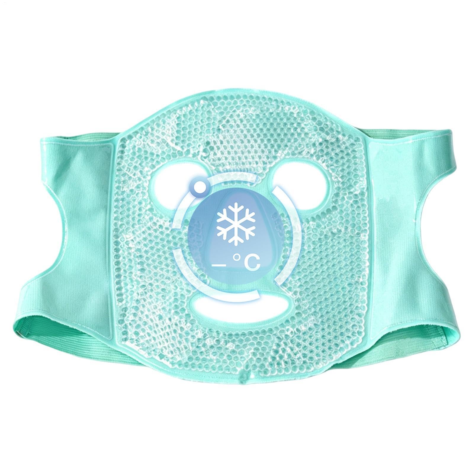 Venda Facial de Hielo Reutilizable en Frío y Caliente | Compresa Fría para Cubrir la Cara Para Mujeres, Hombres, Pacientes, Viajeros, Deportistas, Madres, Hogar, Oficina, Viaje,
