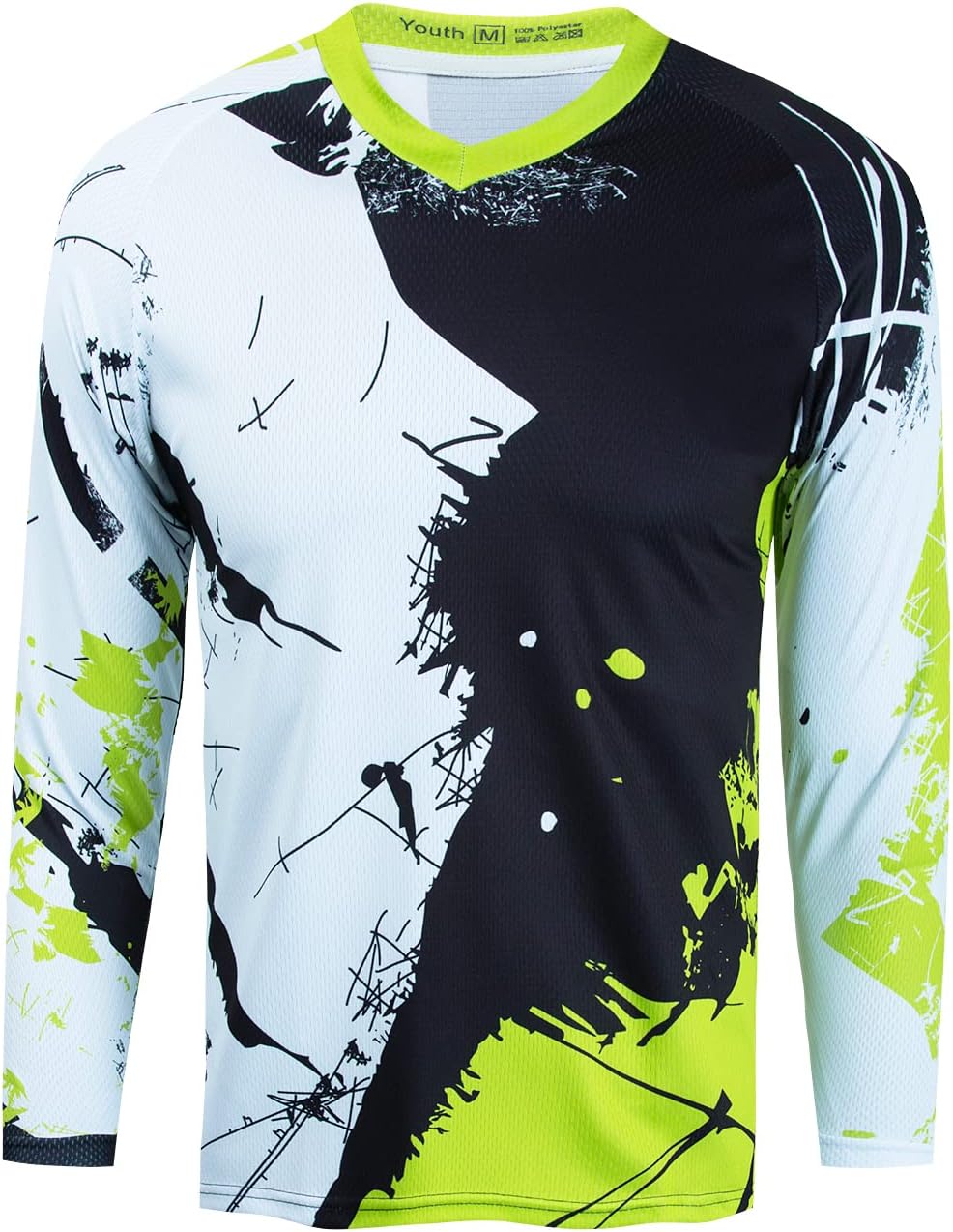 Maillot Cyclisme Manches Longues Enfant 4-14 Ans – Chemise Motocross Respirante Pour Garçons Et Filles, Séchage Rapide DCU9021