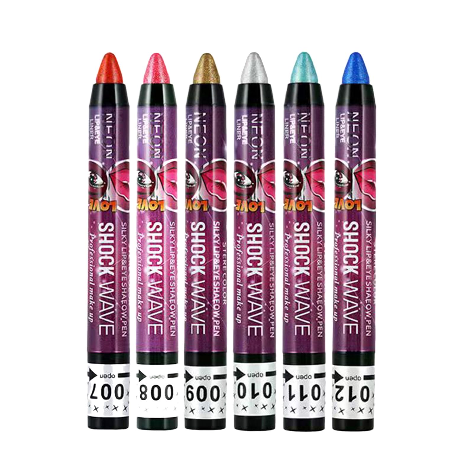 RoseFlower 6 Sombra de Ojos en Barra, Sombra de Ojos en Stick, Sticker de Sombra de Ojos, Stick Sombra Ojos Sombra en Stick, Sombras de Ojos en Stickers, Samsea Eyeshadow Pen Sombras en Sticker
