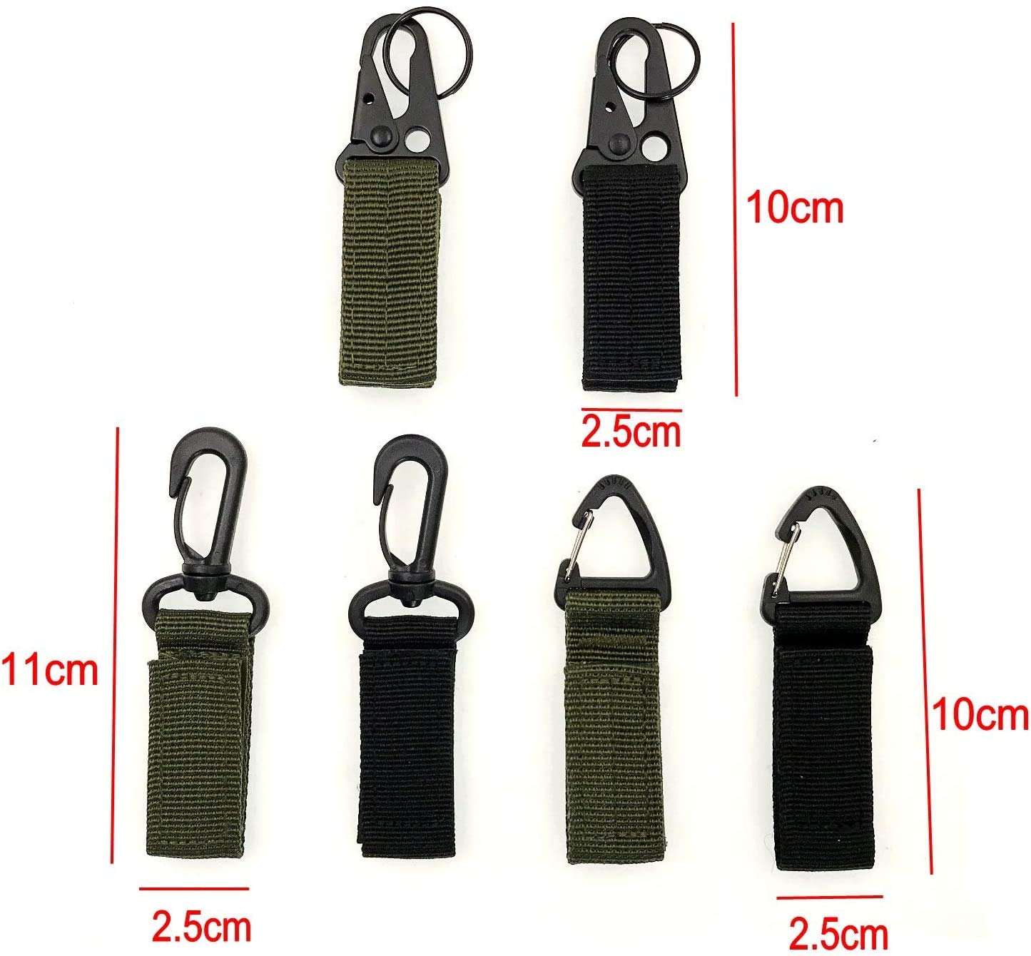 12 Moschettoni Tattici In Lega Di Zinco - Gancio Multifunzione Per Zaini, Escursionismo, Outdoor
