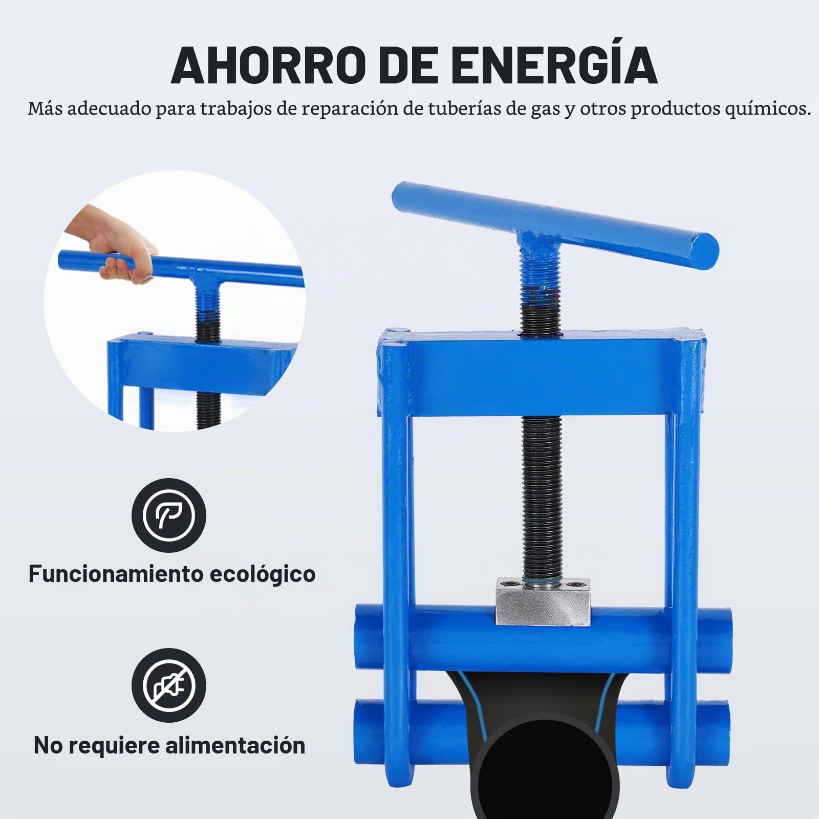 YUCHENGTECH Estrangulador de Tuberias Hasta 20-63 mm Herramienta para Apretar y Cerrar Tuberías Herramienta para Reparacion de Tuberias Plasticas Cortar el Flujo de una Tuberia