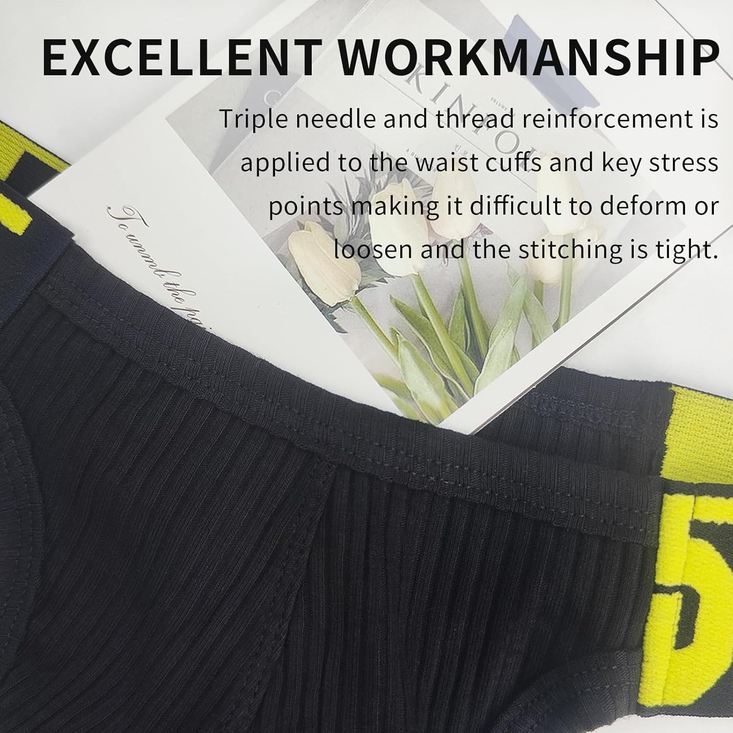 High Elasticity Cotton Mens Thong for Men Sexy Mens Underwear Comfortable Breathable, Black, XL - Image 4