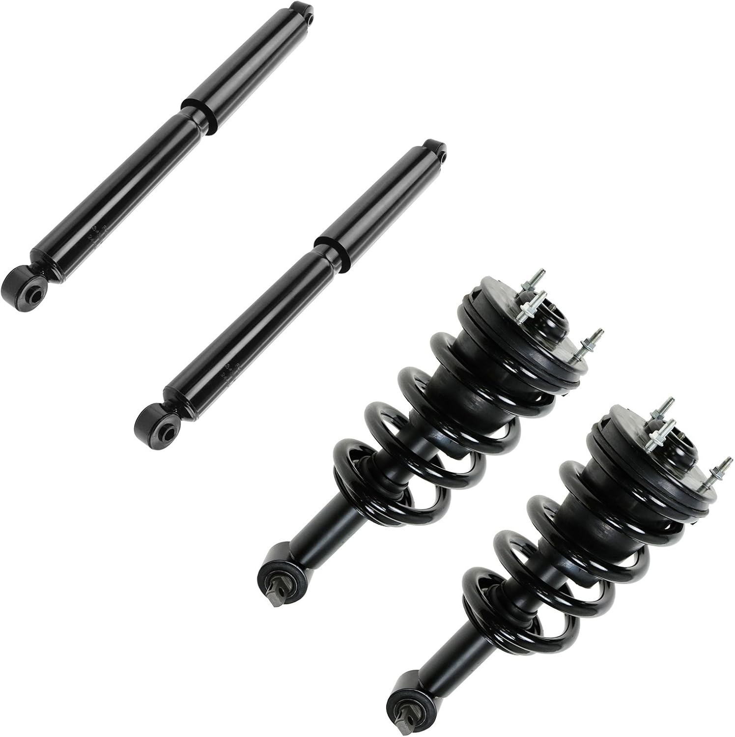 TRQ Shock Strut Spring Assembly Front Rear Kit Set of 4 for Silverado Sierra 1500