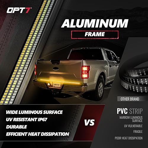 Miniatura 4 de OPT7 - Barra de luz LED Redline de triple fila para parte trasera de camioneta, con señal direccional, resistente a la intemperie, no requiere